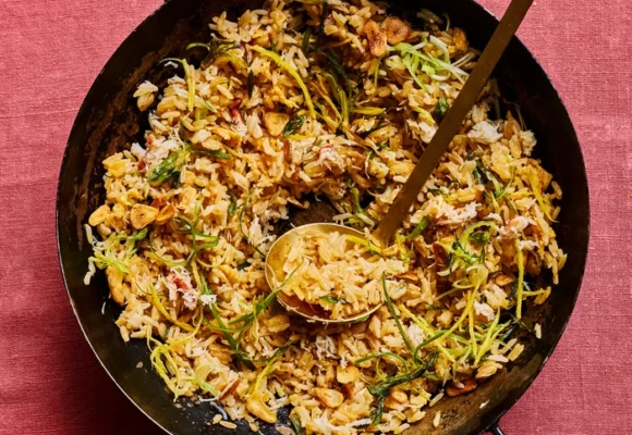 Georgina Hayden’s quick and easy recipe for crab and spring onion fried rice | Quick and easy